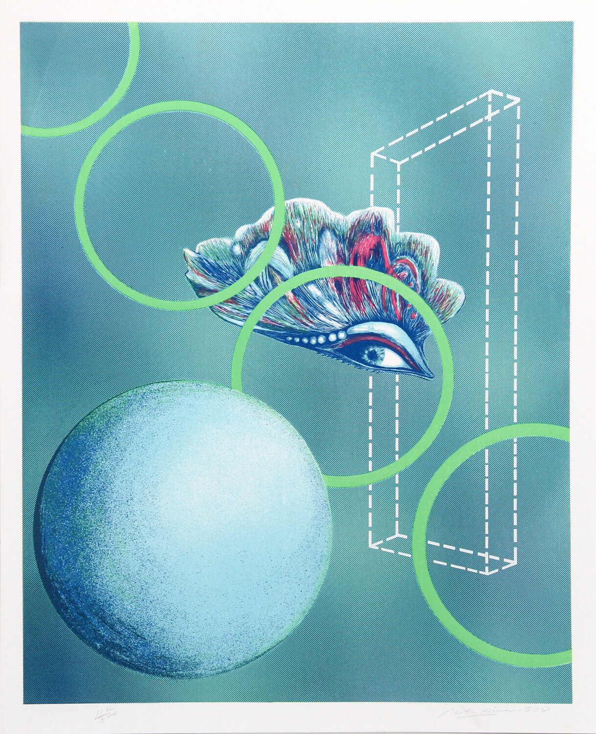 Reflected Landscape (Blue Moon) Rita Simon Print for sale