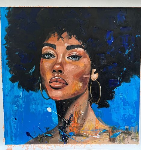 Portrait von Ansou Niabaly, Malerei kaufen auf Singulart