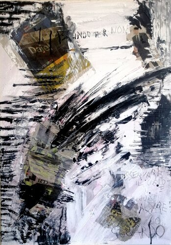 Dio di un altro cielo n. 3~Mi nascondo per non osservare il cielo e non alzare lo sguardo ~ by sabrina Missere, Painting for Sale on Singulart