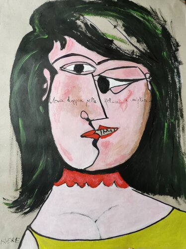 Abitare il mio CORPO # Una doppia pelle, felice e infelice van sabrina Missere, Schilderij te koop op Singulart