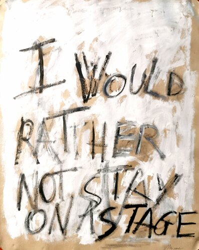 I take all the blame - I would rather not stay on a stage par sabrina Missere, Peinture en vente sur Singulart