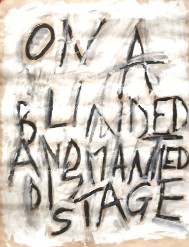 I take all the blame - ON A BLINDED AND DISMANTLED STAGE by sabrina Missere, Painting for Sale on Singulart