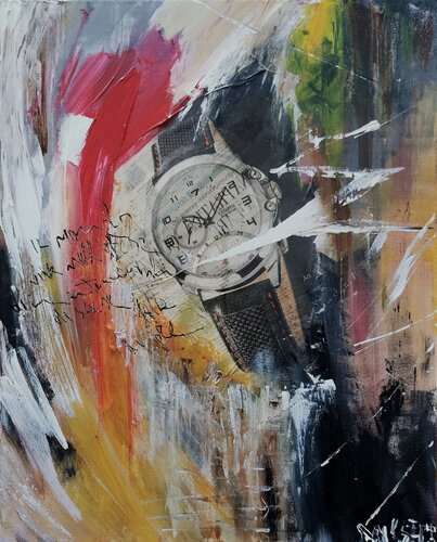 Dio di un altro cielo N. 7 - il mondo vive nell'attesa di interminabili discese fatte di ore- by sabrina Missere, Painting for Sale on Singulart