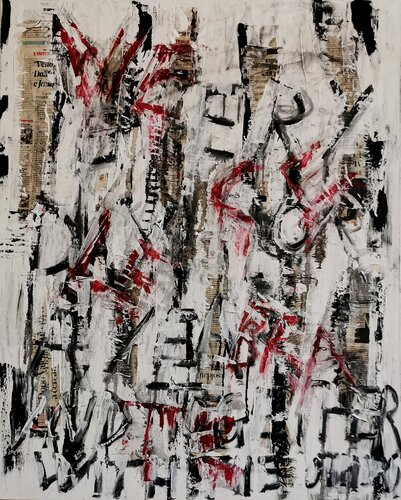 Every day for 2 years - CELEBRATE - par sabrina Missere, Peinture en vente sur Singulart