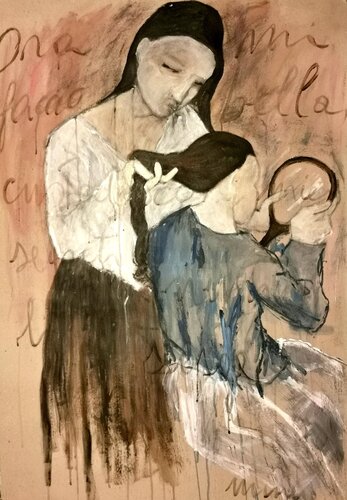 Abitare il mio CORPO # ORA MI FACCIO BELLA,CUSTODISCO I MIE SEGRETI, NESSUNO LI SCORGE par sabrina Missere, Peinture en vente sur Singulart
