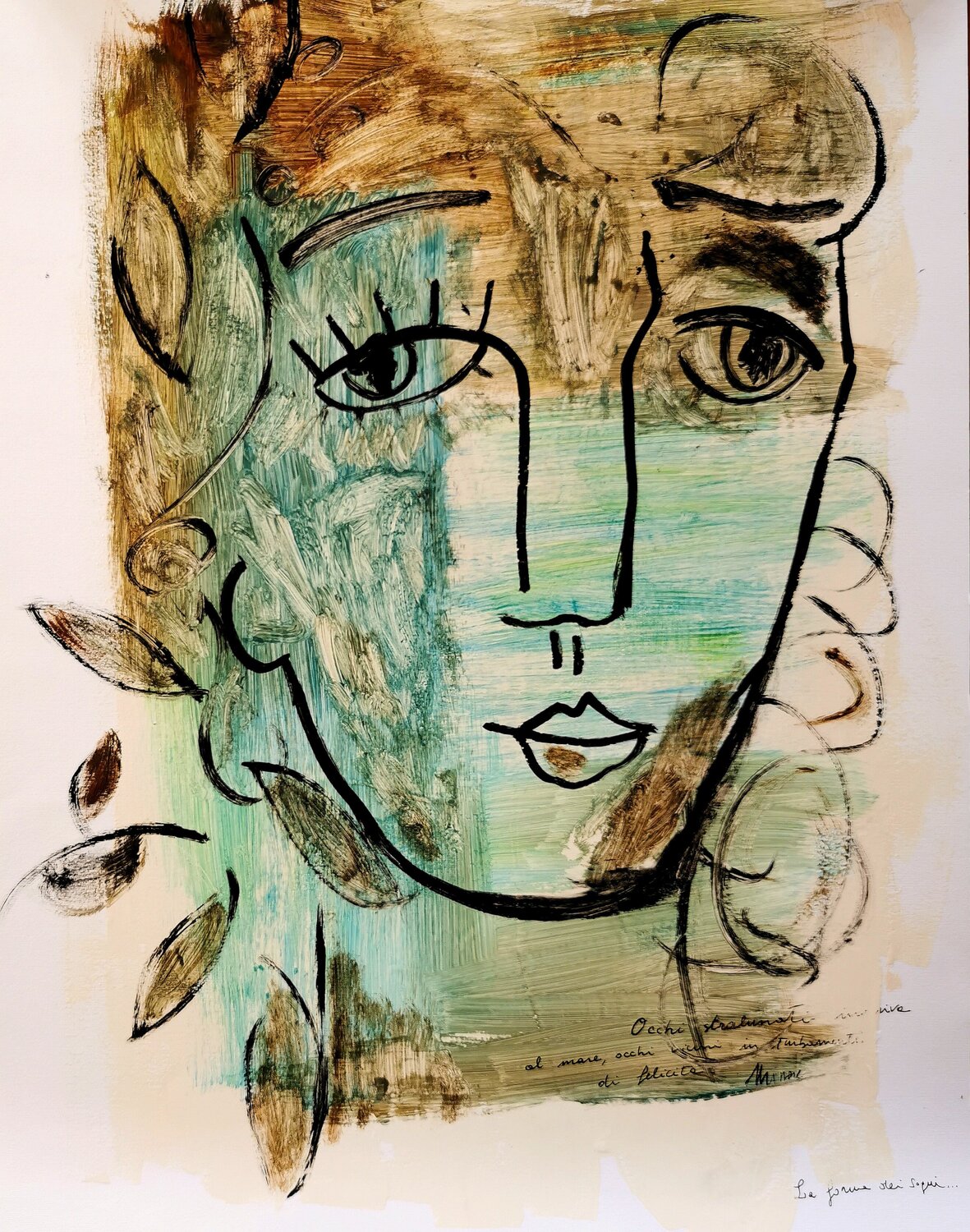 La forma dei sogni - A-(occhi stralunati) sabrina Missere Dipinto originale in vendita