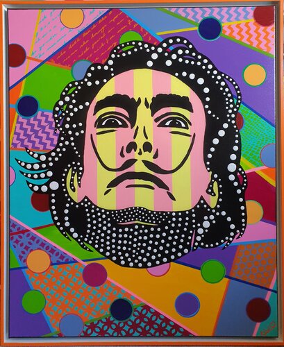DALÍ (Unikat) - gerahmt van Tini Jasper, Schilderij te koop op Singulart