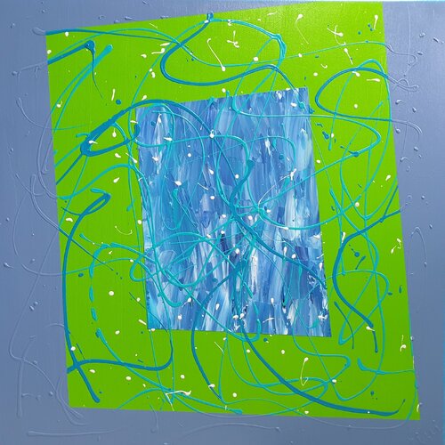 GLACIER STRUGGLE (Unikat) van Tini Jasper, Schilderij te koop op Singulart