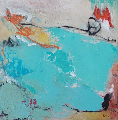 Wonderland - blue II par Bojana Milisavljević Bogić, Peinture en vente sur Singulart