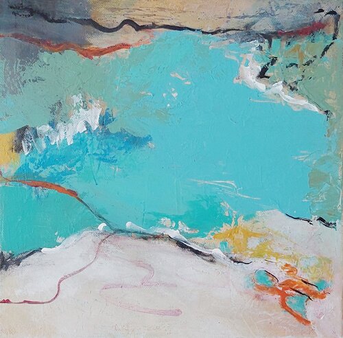Wonderland - blue III par Bojana Milisavljević Bogić, Peinture en vente sur Singulart