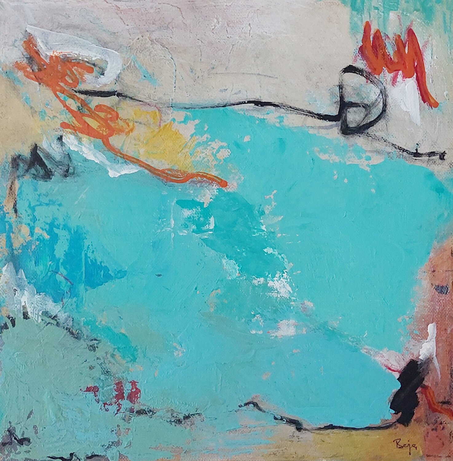 Wonderland - blue II Bojana Milisavljević Bogić Originalgemälde zu verkaufen