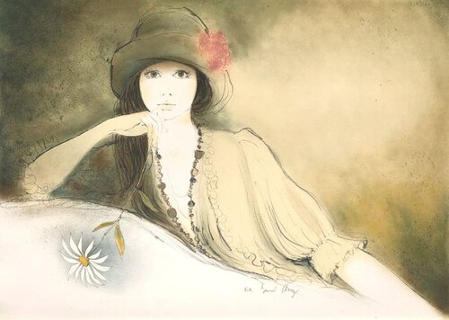 Sophie à la marguerite by Bernard Charoy, Print for Sale on Singulart