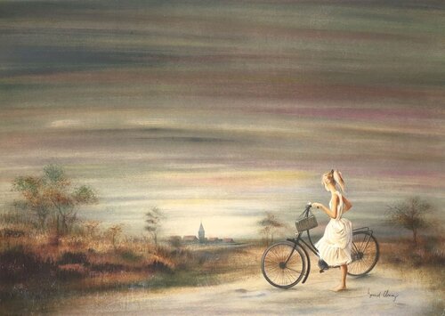 La bicyclette by Bernard Charoy, Print for Sale on Singulart