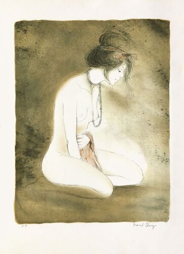 Dominique au collier von Bernard Charoy, Druck kaufen auf Singulart