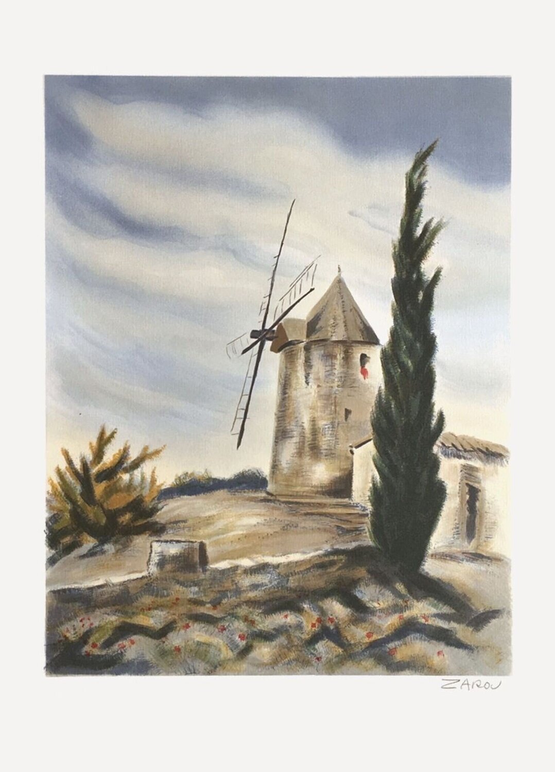 Le moulin de Daudet à Fontvieille Steve Zarou Druck zu verkaufen
