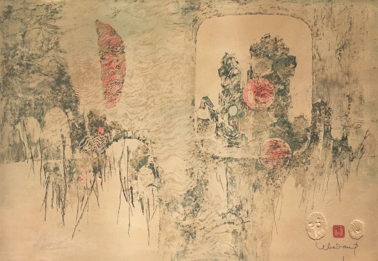 Paysage du Vietnam - clair de lune III Lebadang Hoi Druck zu verkaufen