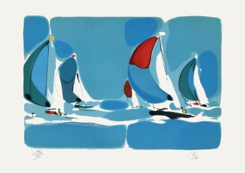 Régate 7 di Michel Bez, Stampa in vendita su Singulart