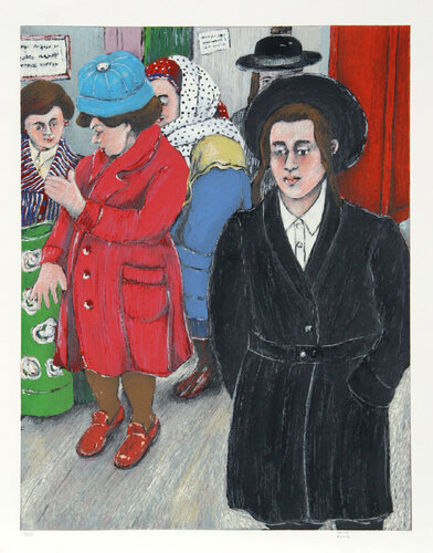 Hasidic Street Scene von David Azuz, Druck kaufen auf Singulart