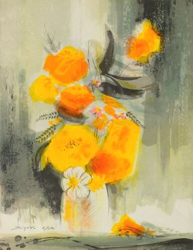Fleurs jaunes by Jean-Claude Bligny, Print for Sale on Singulart