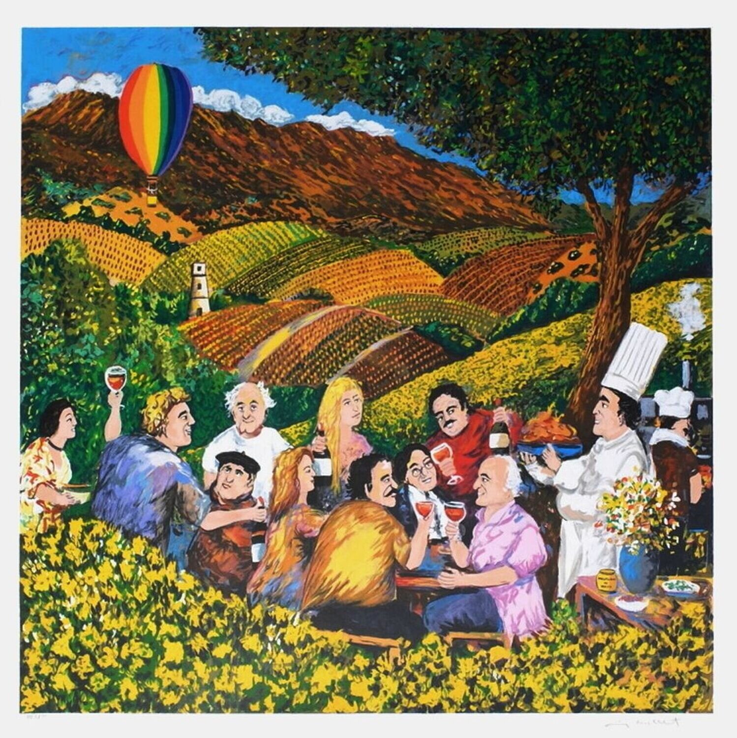 Napa Valley Mustard Festival Guy Buffet Druck zu verkaufen