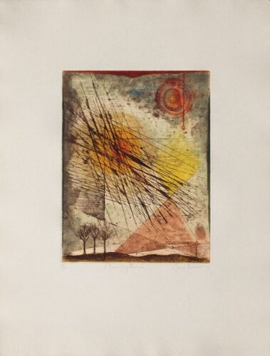 Pluie rythmée von René Carcan, Druck kaufen auf Singulart