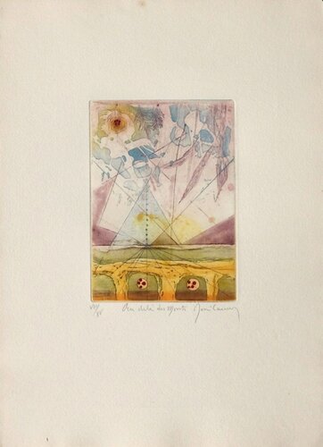 Au delà des Monts by René Carcan, Print for Sale on Singulart