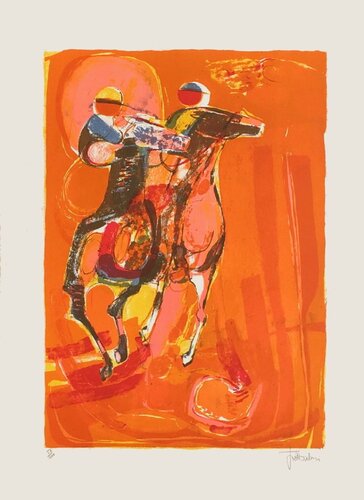 Le derby de Joël Dabin, Impresión a la venta en Singulart