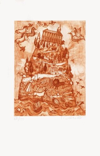 Les 7 Merveilles du Monde - Temple d'Arthémis à Ephèse von Françoise Deberdt, Druck kaufen auf Singulart