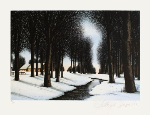 Neige sous les arbres by Jacques Deperthes, Print for Sale on Singulart