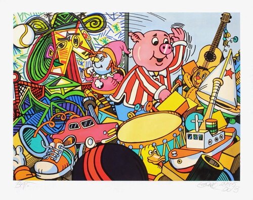 Les jouets by Erró Gudmundur Gudmundsson, Print for Sale on Singulart