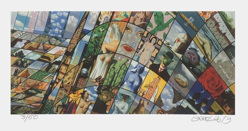 Hommage à Magritte by Erró Gudmundur Gudmundsson, Print for Sale on Singulart