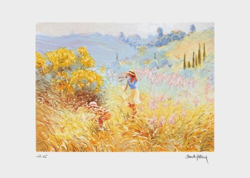 Cueillette des fleurs II di Claude Fossoux, Stampa in vendita su Singulart