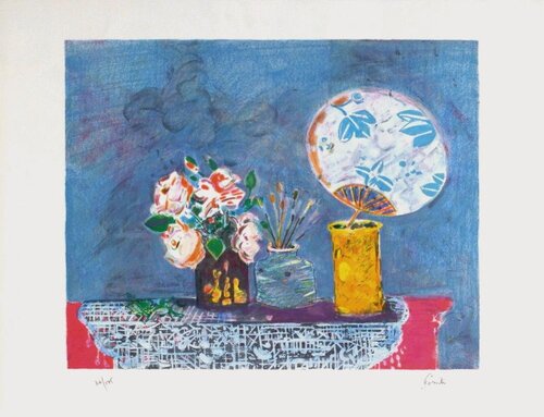 Nature morte à l'éventail von Gilles Gorriti, Druck kaufen auf Singulart