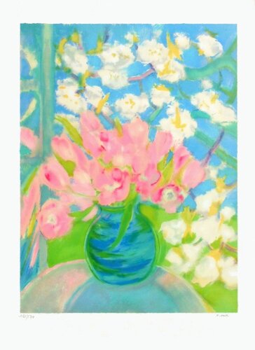 Bouquet de roses I di Michèle Gour, Stampa in vendita su Singulart