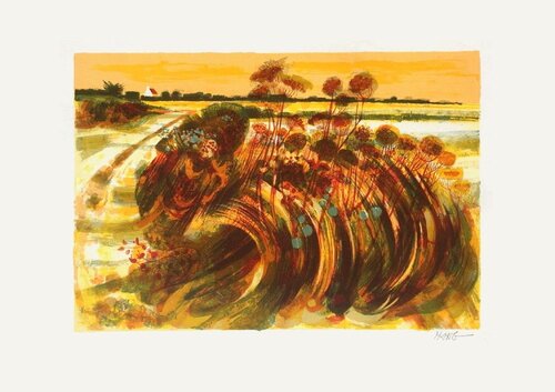 Ajoncs en fleurs von Michel King, Druck kaufen auf Singulart