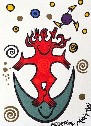 Personnage rouge by Federica Matta, Print for Sale on Singulart