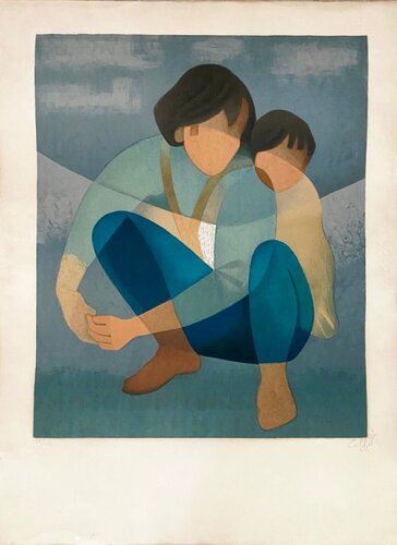 Mère et enfant van Louis Toffoli, Afdruk te koop op Singulart