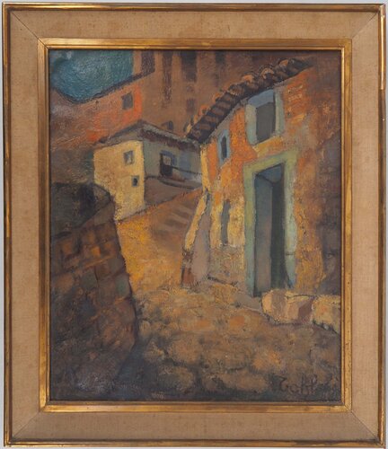 Vieux village en Espagne by Louis Toffoli, Painting for Sale on Singulart