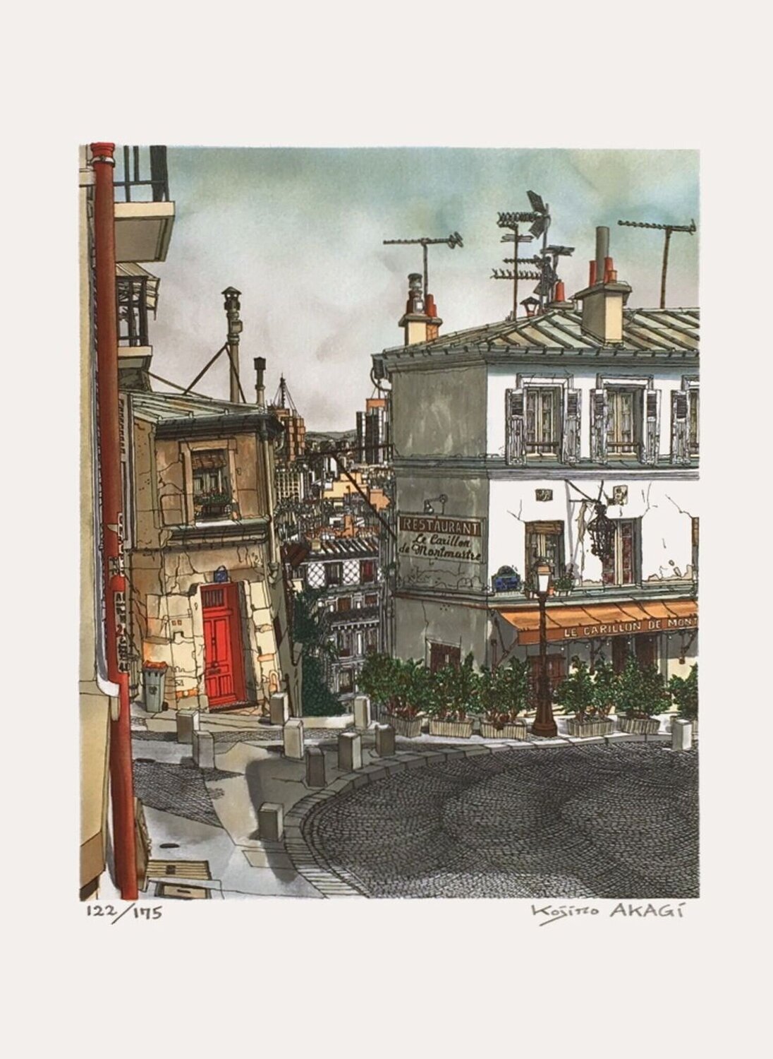 Le Carillon de Montmartre Kojiro Akagi Druck zu verkaufen