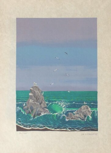 Le rocher von Madeleine La Giraudiere, Druck kaufen auf Singulart