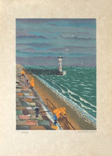 Le phare by Madeleine La Giraudiere, Print for Sale on Singulart