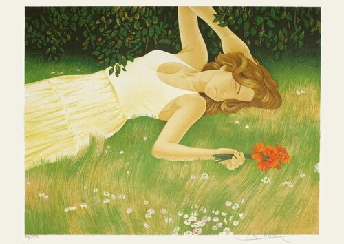 Dans le jardin von Yves Ganne, Druck kaufen auf Singulart