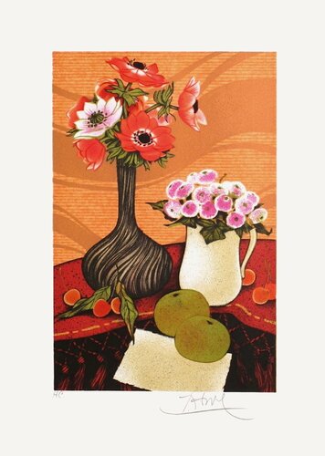 Bouquet d'anémones by Yves Ganne, Print for Sale on Singulart