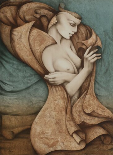 Nu drapé von Gérard Daran, Druck kaufen auf Singulart