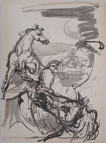 Le Cheval by Jacques Despierre, Work on Paper for Sale on Singulart