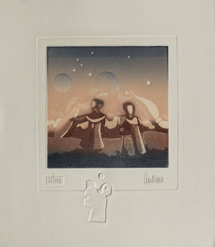 Les visiteurs I van Antonio Andivero, Afdruk te koop op Singulart