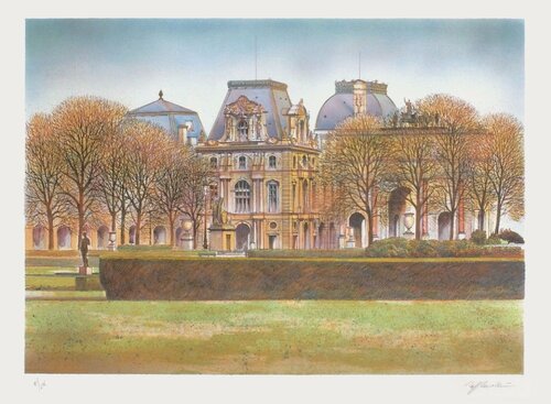 Paris, le Louvre von Rolf Rafflewski, Druck kaufen auf Singulart