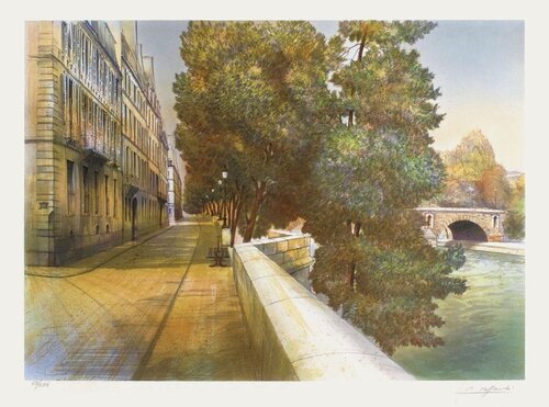 Paris, Quai de Béthune von Rolf Rafflewski, Druck kaufen auf Singulart
