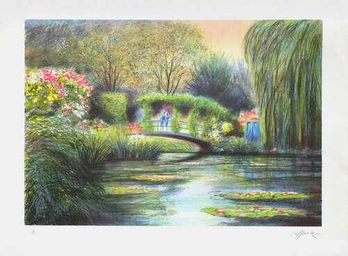 Giverny - Le pont japonais von Rolf Rafflewski, Druck kaufen auf Singulart
