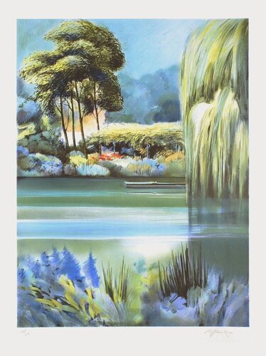 Giverny - Le grand saule pleureur chez Monet von Rolf Rafflewski, Druck kaufen auf Singulart